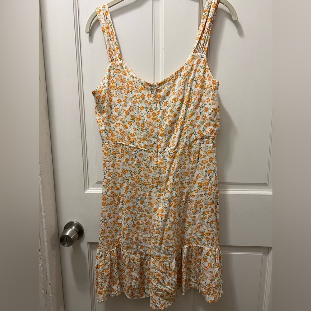 NWT LUSH mini yellow floral dress, size M - Picture 2 of 7